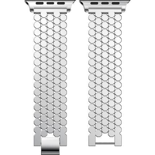 38mm 40mm 42mm 44mm Stainless Steel Watchband Universal Replacement Metal Watch Strap for iWatch Series 1/2/3/4/5/6 SE