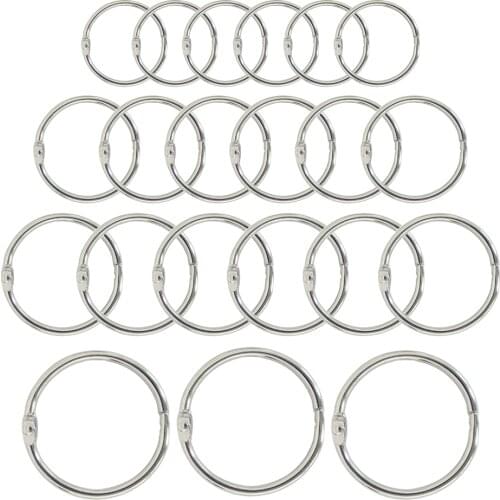 5/10Pcs Various Sizes Circle Metal Craft Nickel Plated Keychain DIY Loose Leaf Binder Rings Book Hoop Hinge Snap Multifunctional