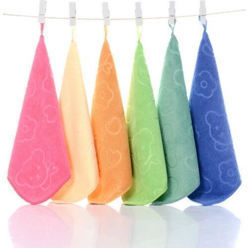 6 pcs Baby Bulk Pack Wash Cloth Fiber Washers Face Hand Towels Wipe Gift