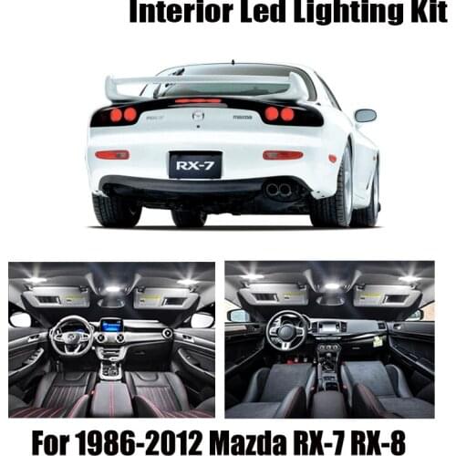 Canbus For Mazda RX-7 RX-8 1986-2012 Vehicle LED Interior Dome Trunk License Plate Lights Bulbs Car Lighting Accessories