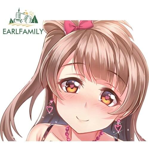 EARLFAMILY 13cm x 10.6cm for Minami Kotori LoveLive Anime Personality Car Stickers Scratch-Proof Decal for Windows Surfboard RV