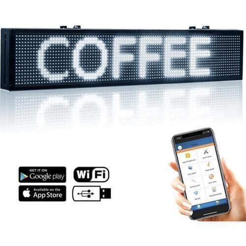 Electronics LED Sign Scrolling Car Sign Wireless Control Advertising LED Message Board for Car Bus Truck, DC9-36V