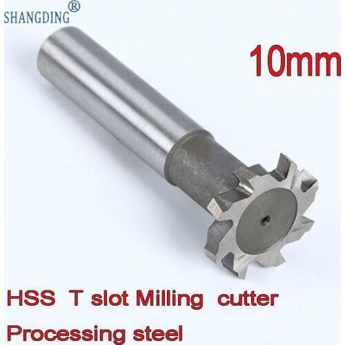 10mm* 1.5/2/2.5/3/4/5/ Petiole 6mm Exceed Hard Alloy 6542 High Speed Steel T Groove Milling Cutter Directly Handle