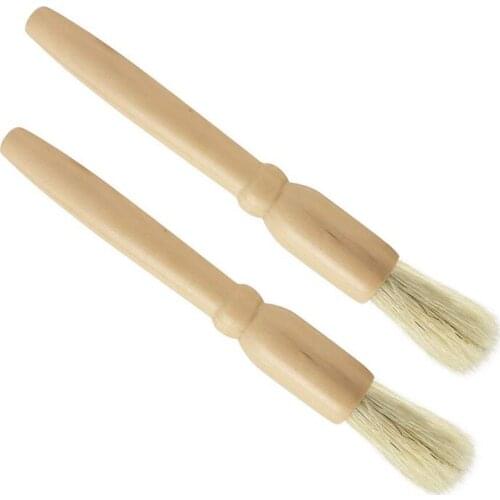 Hot XD-2 Pcs Coffee Grinder Cleaning Brush Wood Dusting Brush for Espresso Stations and Equipment