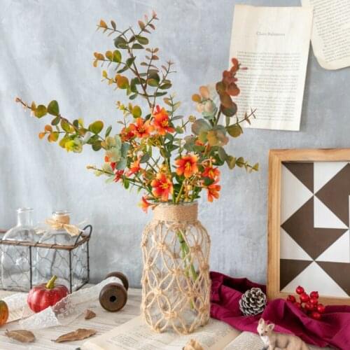 Simulation maple leaf red fruit decorative furnishing articles fall decorations home decor flower decoration with vase wedding