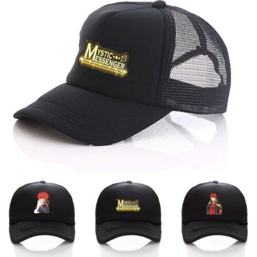 Game Mystic Messenger hat 707 Jumin Zen Full black Sunscreen women men Adjustable Baseball cap