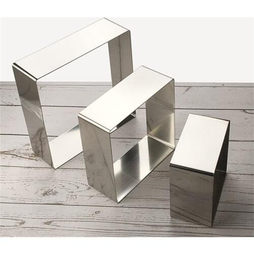 Stainless Steel Mousse Cake Ring Mold Anniversary Birthday Wedding Cake Baking Pans cake tool 304 square Shaped Mousse Cake Mold