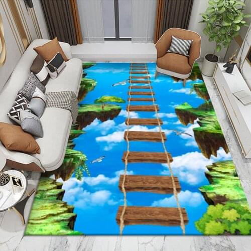 Creativity Illusion pattern 3D Printing Carpet Kids Bedroom Game Area Rugs Baby Crawl Tatami Floor Mat Child Room Play Large Rug