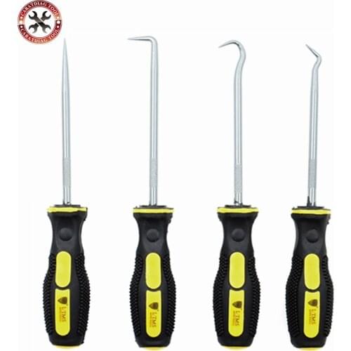 Straight/Offset/90 Degree/O-Ring Hook Pick 4pcs/set Extra Long Hook And Pick Car Automotive Set Seal Remover Craft Hobby Tool