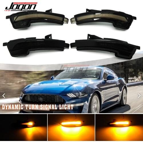 LHD For Ford Mustang S550 2015 2016 2017 2018 2019 2020 Car Side Mirror Lamp LED Dynamic Turn Signal Light Blinker Indicator