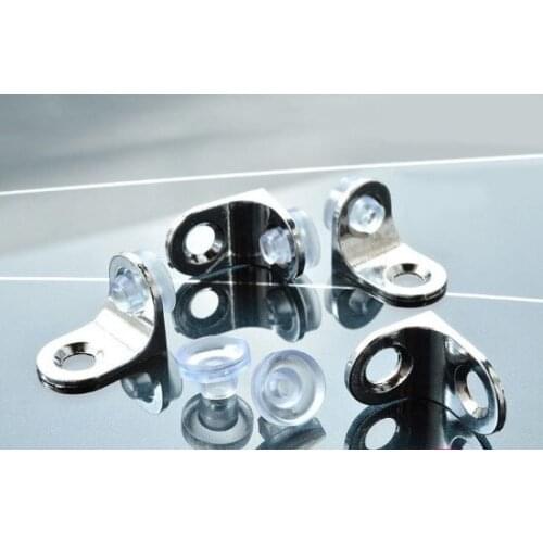 Furniture L board supporter alloy steel layer stayer,splint glass level board holder,sucker damper cabinet cupboard hardware