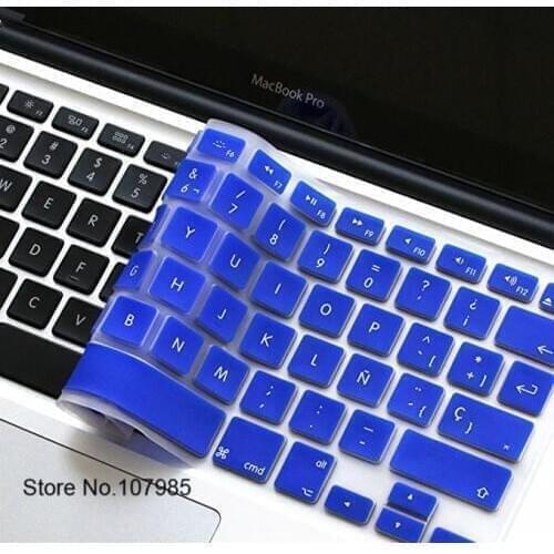 Soft Silicone Spanish US enter Keyboard Cover For Macbook Air Pro Retina 13 15 17 Protector for Mac book keyboard Spain US