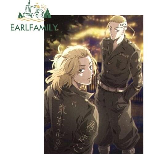 EARLFAMILY 13cm x 9.3cm Car Sticker for Tokyo Revengers Post Anime Personality Decal Refrigerator Laptop Vehicle RV VAN Decor
