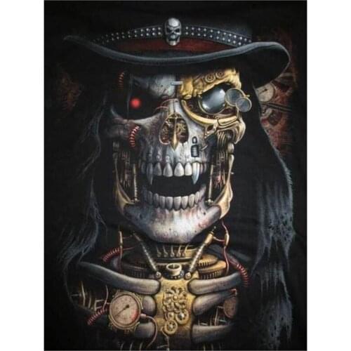 New Arrivals 5D DIY Full Round/Square Diamond Painting Skulls Man 3D Embroidery Cross Stitch Rhinestone Mosaic Home Decor YC1038