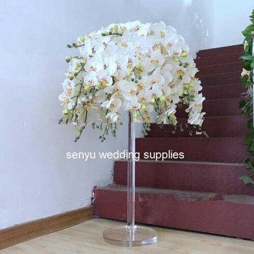 New style 10pcs 50cm/100cm )Wholesale Acrylic Wedding Centerpieces Crystal Tall round Flower Stand senyu0463