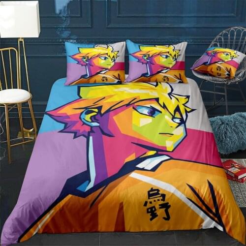 Haikyuu Popart Poster Duvet Cover Comfortable Quilt Home Decora Design Universal Bedding Set Bedclothes+Pillowcase 3pcs