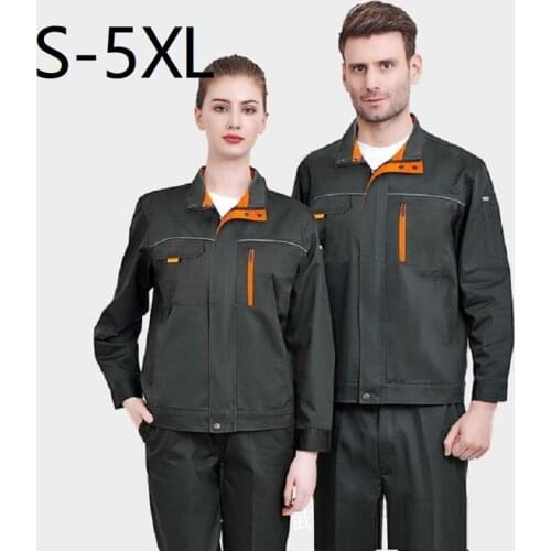 Work Clothing For Men Women Uniform Long Sleeve Coveralls workshop Worker Repairman Machine Auto Repair Welding suits S-XXXXXL