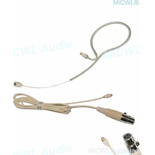 Detachable Cable Single Ear Hook Headset Microphone for AKG Samson Gemini Wireless BodyPack Transmitter Biige Mini TA3F