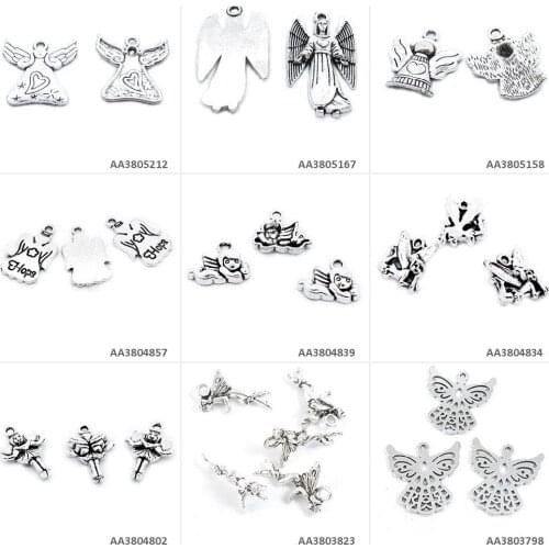 Antique Silver Plated Jewelry Making Charms Fairy Angel Elf Hope Crafting Craft Beading