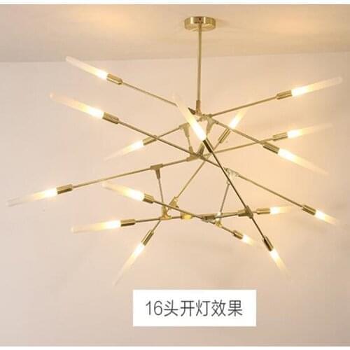 Modern Led Gold Chandelier Creative Glass Lamp For Living Dining Room Bedroom Home Decor Lighting Fixture Indoor Luminaire