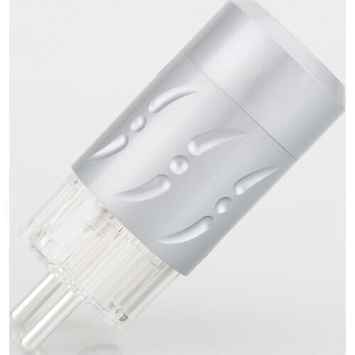 Viborg X Hifi audio 1pair pure copper silver plated Aluminium Alloy 20MM power cable connector EU schuko version power plugs