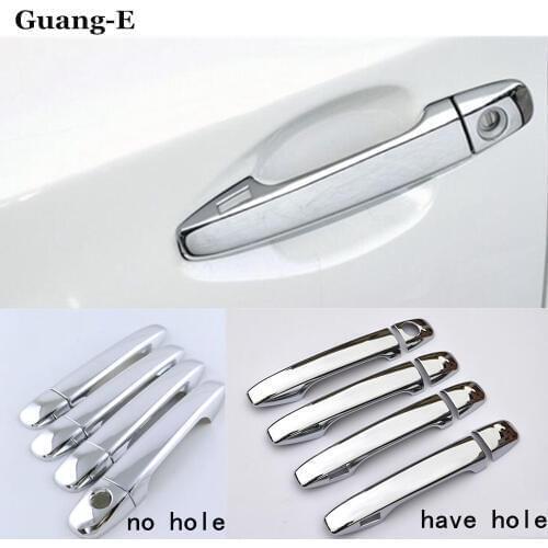 Car Cover Protection Detector Sticks Frame Trims ABS Chrome Door Handle Part 8pcs For Subaru Outback 2015 2016 2017 2018