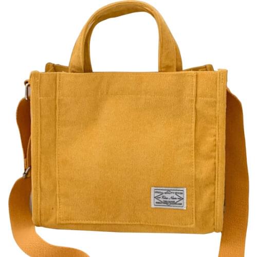 Woman Bag Handbag Shoulder Bags Corduroy 2021 New Small Square Bagtrend Purse