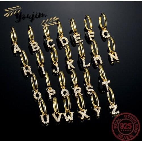 Personality Fashion Women Zircon 925 Silver Asymmetric Letter Earrings Earrings Luxury Monaco Exquisite Jewelry Gifts