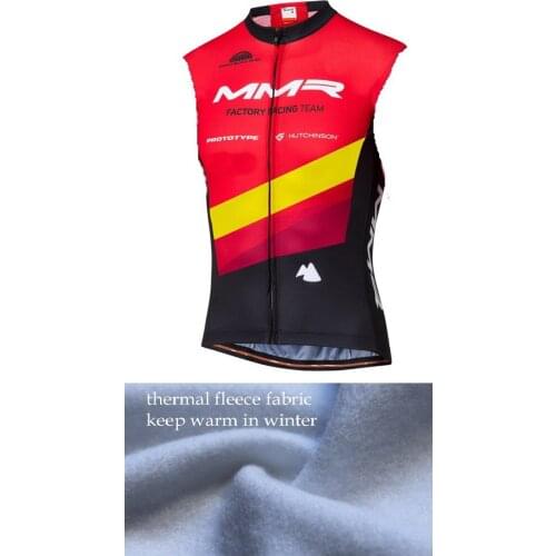 WINTER FLEECE THERMAL 2020 MMR TEAM SPAIN ONLY SLEEVLESS VEST CYCLING JERSEY WEAR ROPA CICLISMO SIZE XS-4XL