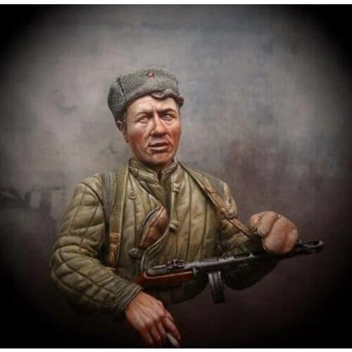 1/10 ancient man bust in winter Resin figure Model kits Miniature gk Unassembly Unpainted