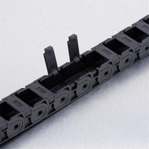 1 meter black color drag chain 18*25mm 18*37mm cable chain wire carrier Nylon Towline bridge open type with end connector