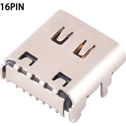 2-5pc Type C 16 Pin Double Row SMT Socket Connector USB 3.1 Female SMD DIP For Huawei Samsung Lenovo PCB Design DIY High Current