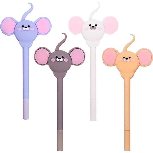 Kawaii Cartoon Animal Gel Pens Student Writing Tool 0.5mm Black Refill Childrens Gifts School Office Stationery Supplies