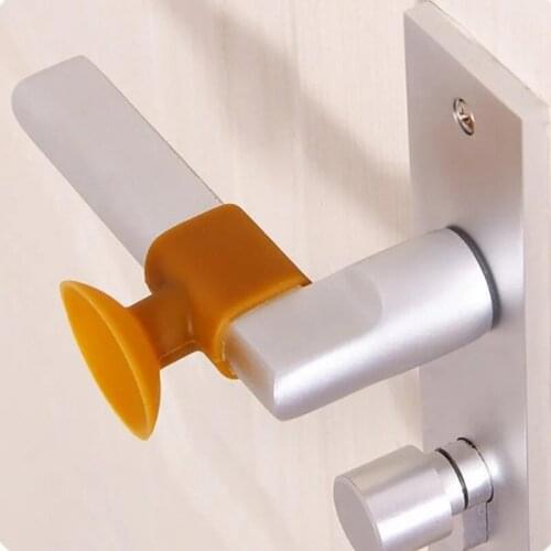 4 Pcs/lot Bathroom Door Stopper Anti-collision Suction Cup For Door Handle Silicone Wall Suction Cup Anti-collision Strip Univer