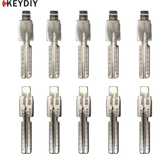 5/15/50pcs Uncut Metal NO.18 2 in 1 LiShi Scale Blank Car Key Blade HU58 With Tick Marks for Old BMW KD/VVDI Remotes