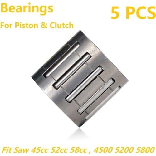 5pcs / 10pcs Piston & Clutch Drum Needle Bearings Fit Zenoah G4500 5200 5800 5818 5900 45CC 52cc 58CC Chainsaw & Universal Fit