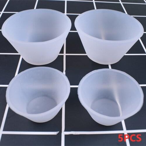 5PCS Epoxy dispensing cup crystal epoxy silicone mold DIY jewelry Making Tools disposable silicone cup