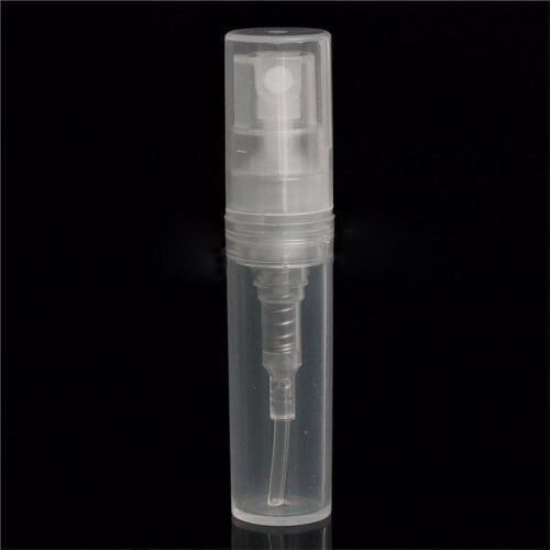 50 x 2ml Plastic Travel Spray Bottle Empty Transparent Perfume Atomizer New