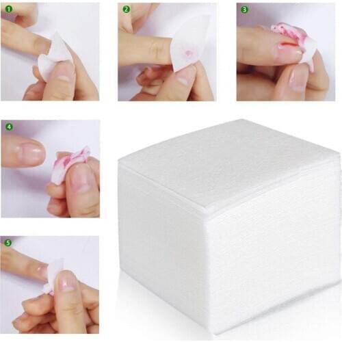 600 Pcs nail lint free wipes Nail Art Gel Polish Remover Cotton Pads Gel Polish Remover Paper nail cotton wipes