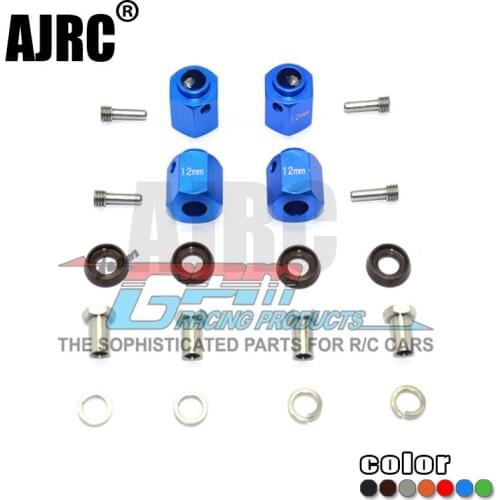 AJRC Metal Hexagon Adapter Wheels Hubs Mount with Stainless Steel Screw Needle Extension nut for TRAXXAS TRX-4 TRX-6 12mm