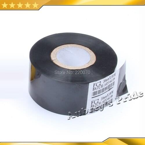 Free Shipping 1 Roll 1.18x3936" (30MMx100M) Black Thermal Transfer Ribbon Hot Stamping Foil Ribbon Printing Belt