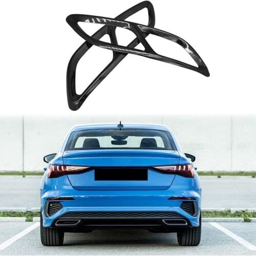 Stainless Steel Car Rear Tail Throat Decor Frame Car Exhaust Pipe Trim Cover Stickers for A3 2021