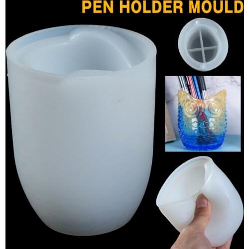 Pen Holder Silicone Mold Owl Flower Pots Mold Storage Box Epoxy Resin Molds DIY Container Casting Tools Handmade Craft Home
