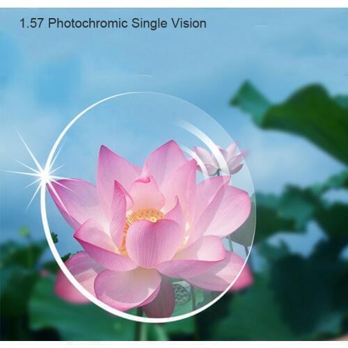 Coyee 1.57 Photochromic Single Vision Darken on exposure to sunlight Myopia/Hyperopia/Presbyopia Eyeglasses Lens With Coating