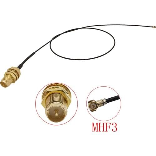 RP SMA Female to IPX UFL MHF3 Connector 0.81mm RF Cable Pigtail for PCI WiFi Antenna Wireless Router
