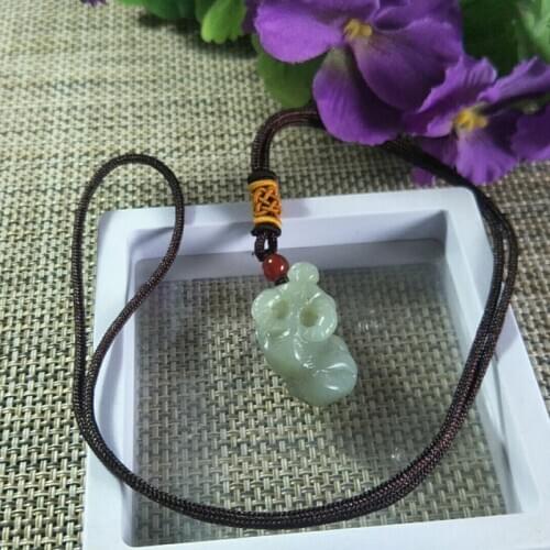 Natural Hetian Jade Cattle Jade Pendant Jewelry Lucky Exorcise evil spirits Auspicious Safety Amulet Fine Jewelry Jade Pendant