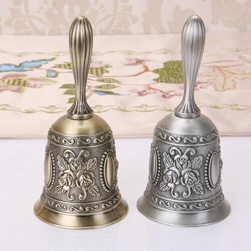 Retro Style Hand Glocke Meditation Bell Lucky Dinner Prayer Portable Desktop Tea Tibetan Buddhist Service Handmade Brass