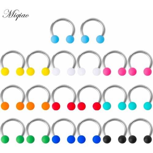 Miqiao 2pcs Explosive new product set frosted semi-circular earrings exquisite piercing jewelry