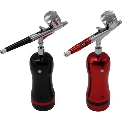 Multi-Purpose Airbrush Air Compressor Kit Dual Action 0.3mm Nozzle Paint Spray Gun Kit Portable Air Brush Set Battery Charger