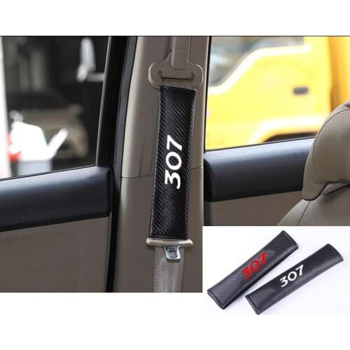 PU Fashion Car Seat Belt Cover Car Seat belt shoulder Pads for Peugeot 307